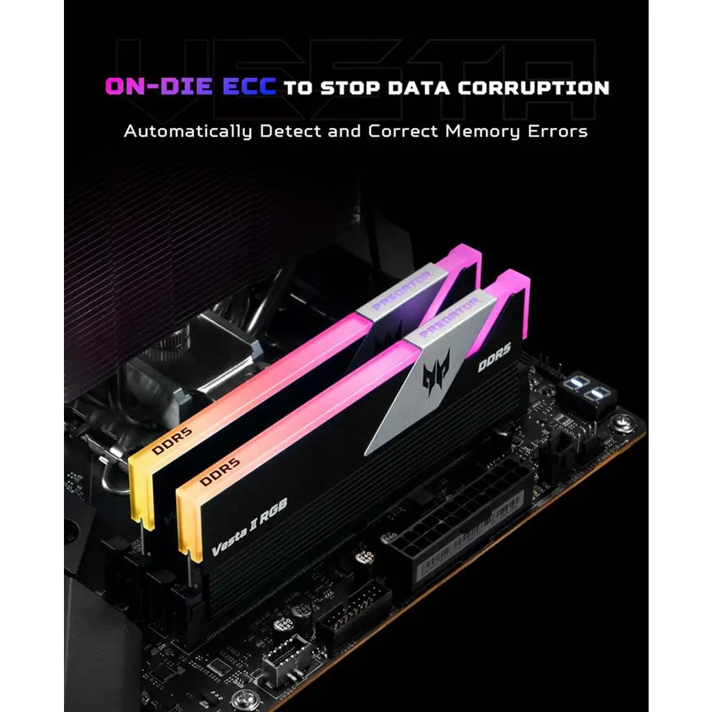 Acer Predator Vesta II RGB DDR5 RAM 32GB, 6000MHz CL36 Intel XMP 3.0, AMD EXPO Compatible Desktop Memory, PC5-48000 - Image 5