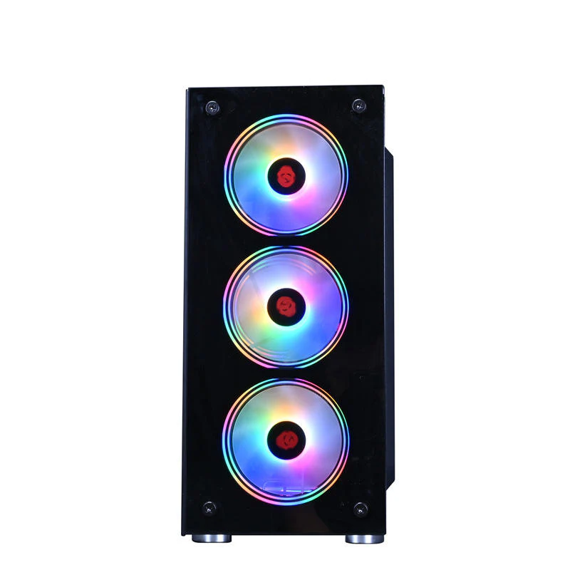 AOK ATX/M-ATX/ITX Gaming PC Desktop Computer Case Black with Side Tempered Glass Panels with 4 Fan Support - Image 4