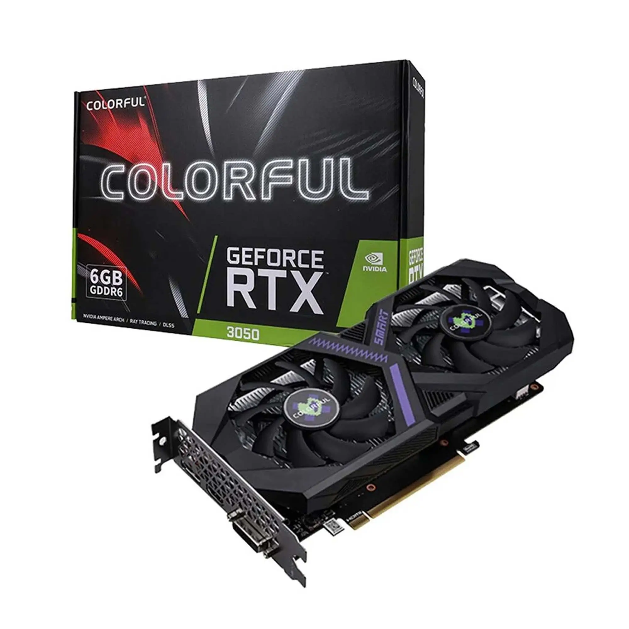 Colorful GeForce RTX 3050 6GB V4-V GDDR6 Graphics Card, 96-bit Memory, 1470 MHz Boost Clock, 14 Gbps Memory Speed