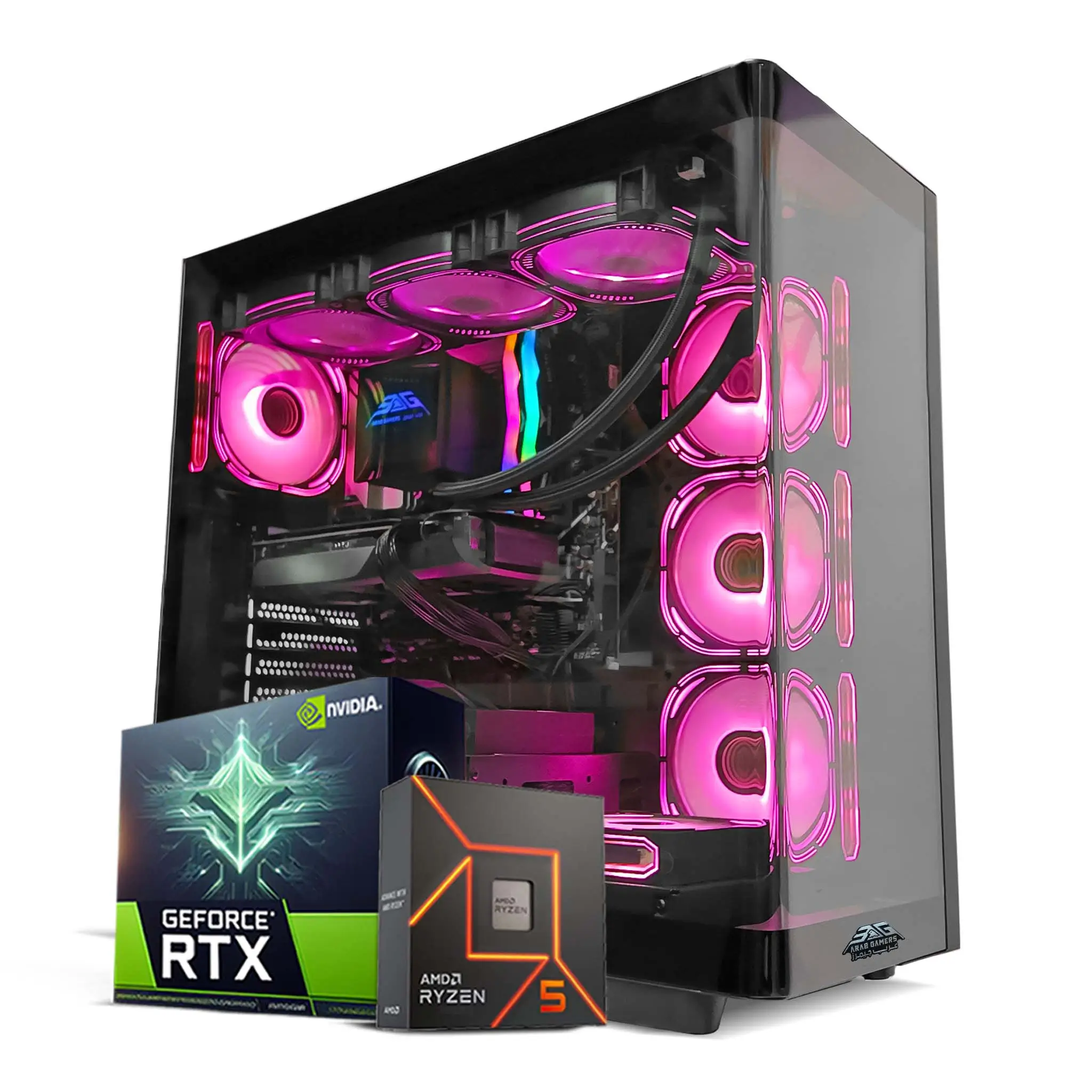 Coolman Gaming PC, AMD Ryzen 5 7600X, Nvidia RTX 5060 8GB Graphics, 32GB RAM, 1TB SSD, Windows 11 Pro, RGB Gaming Case Black