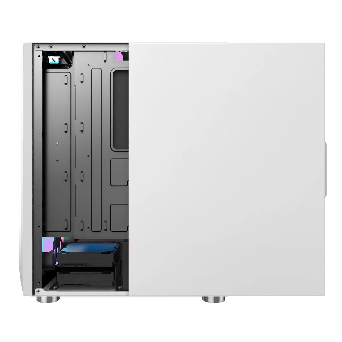 Galaxy ATX/M-ATX/ITX Gaming PC Desktop Computer Case White with Side Tempered Glass Panels with 6 Fan Support - Image 5