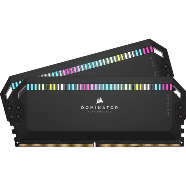 CORSAIR DOMINATOR PLATINUM RGB 32GB (2x16GB) DDR5 DRAM 6000MHz C36 Memory Kit — Black - Image 3