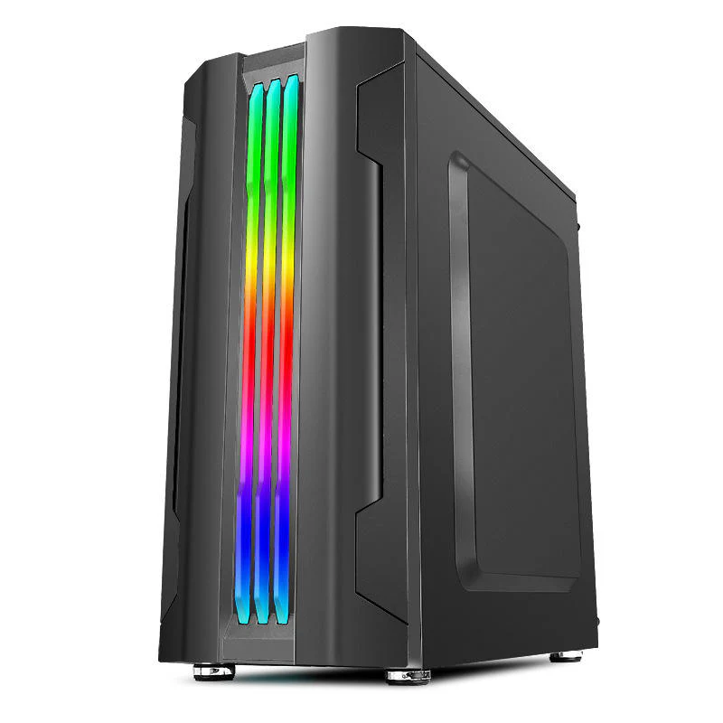EVESKY ATX/M-ATX/ITX Gaming PC Desktop Computer Case Black with Side Tempered Glass Panels with 5 Fan Support - Image 2