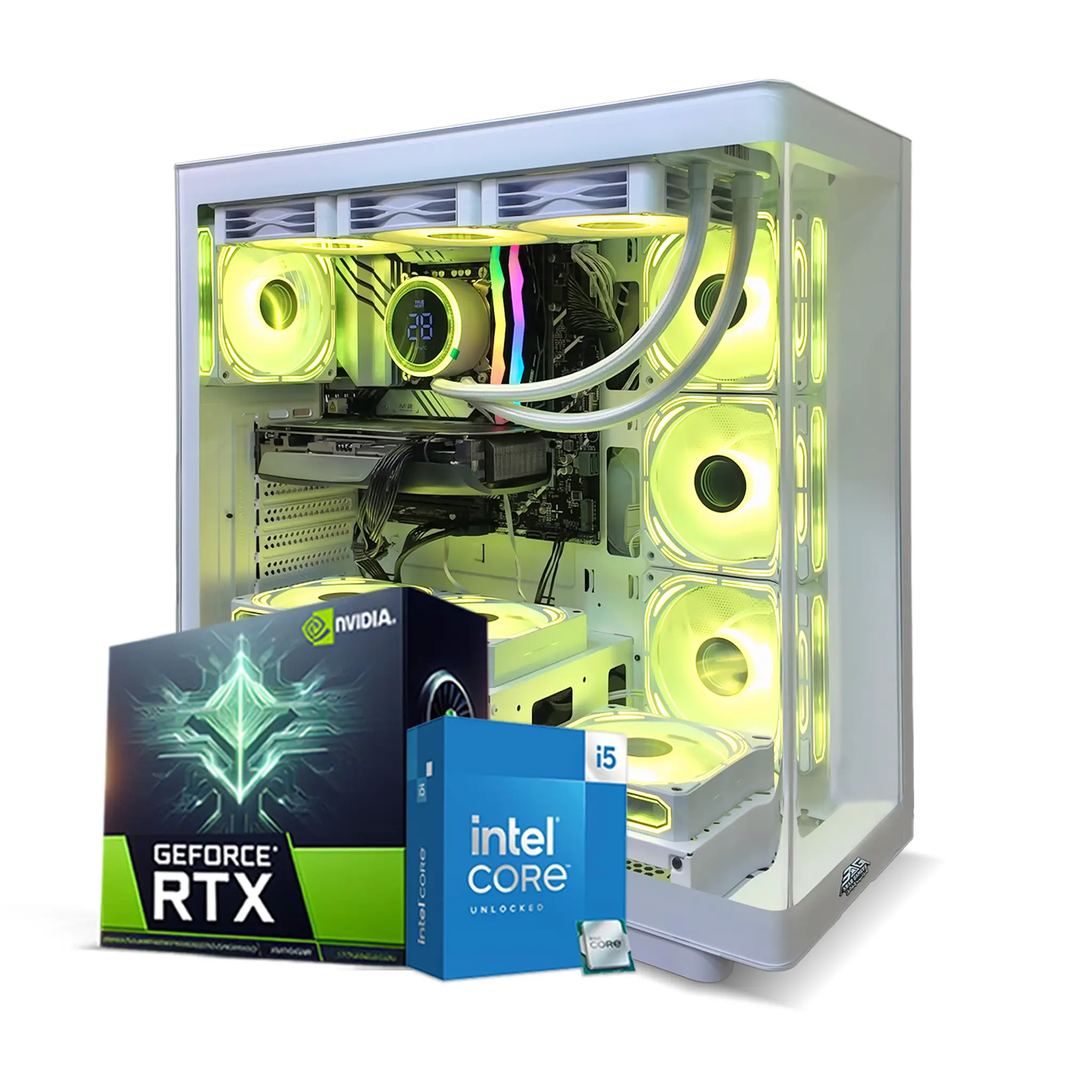Gaming PC Loaf, Intel Core i5-14400F, Nvidia GeForce RTX 5060 8GB OC Graphics, 32GB RAM, 1TB Storage, Windows 11 Pro, RGB Gaming Case White