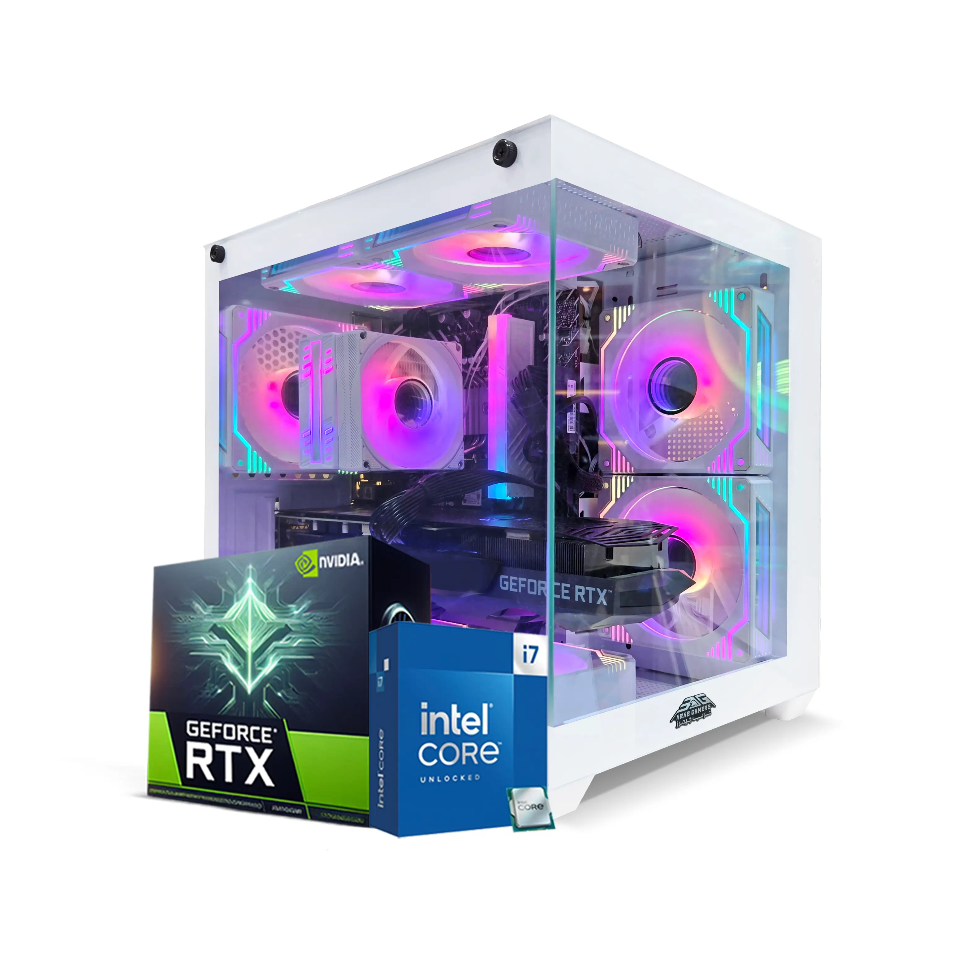 Gaming PC NOVA - Intel Core i7-12700KF, Nvidia GeForce RTX 5060 Ti 8GB Graphics, 32GB DDR5 RAM, 1TB SSD, Windows 11 Pro, RGB Gaming Case White