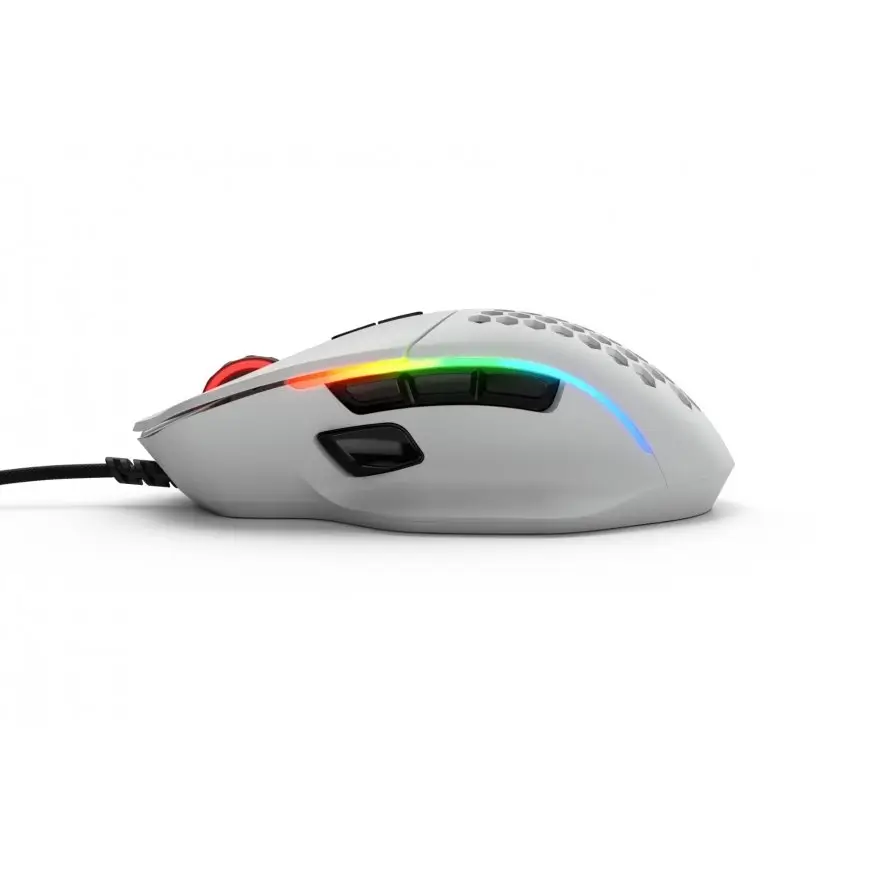 Glorious Model I Gaming Mouse, Lightweight, 9 Programmable Buttons, Upto 19000 DPI, Matte White - Image 4