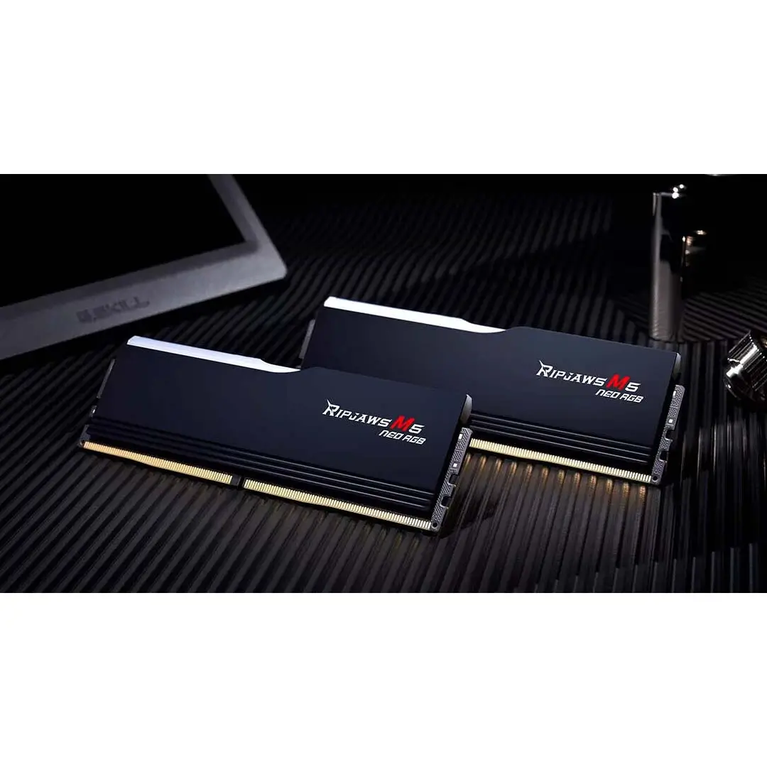 G.SKILL Ripjaws M5 Neo RGB 32GB (2x16GB) DDR5 6000MHz CL36 Dual Channel Gaming Memory, 6000 MT/s Memory Speed, AMD EXPO, 1.25V Voltage, Black | CL-36 - Image 3