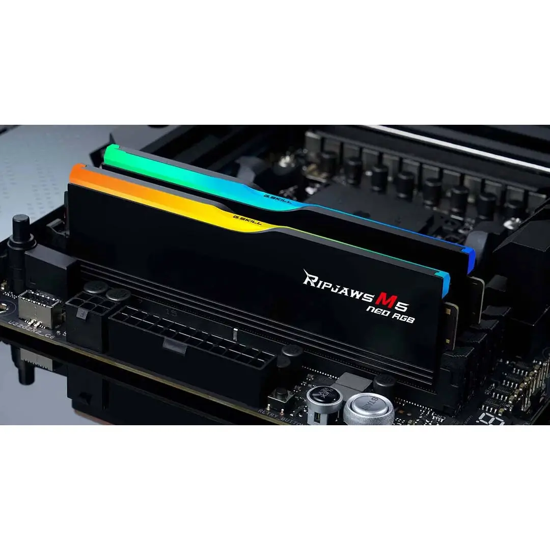 G.SKILL Ripjaws M5 Neo RGB 32GB (2x16GB) DDR5 6000MHz CL36 Dual Channel Gaming Memory, 6000 MT/s Memory Speed, AMD EXPO, 1.25V Voltage, Black | CL-36 - Image 4