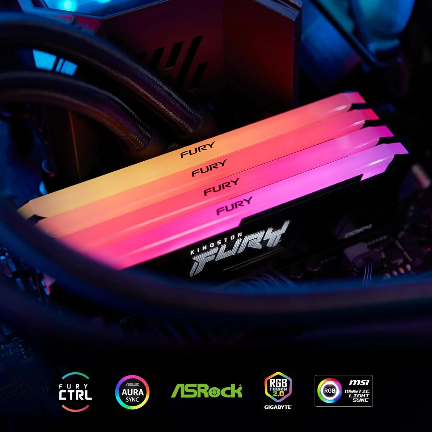 Kingston Fury Beast DDR4 RGB CL16 DIMM Desktop Gaming Memory - Image 4