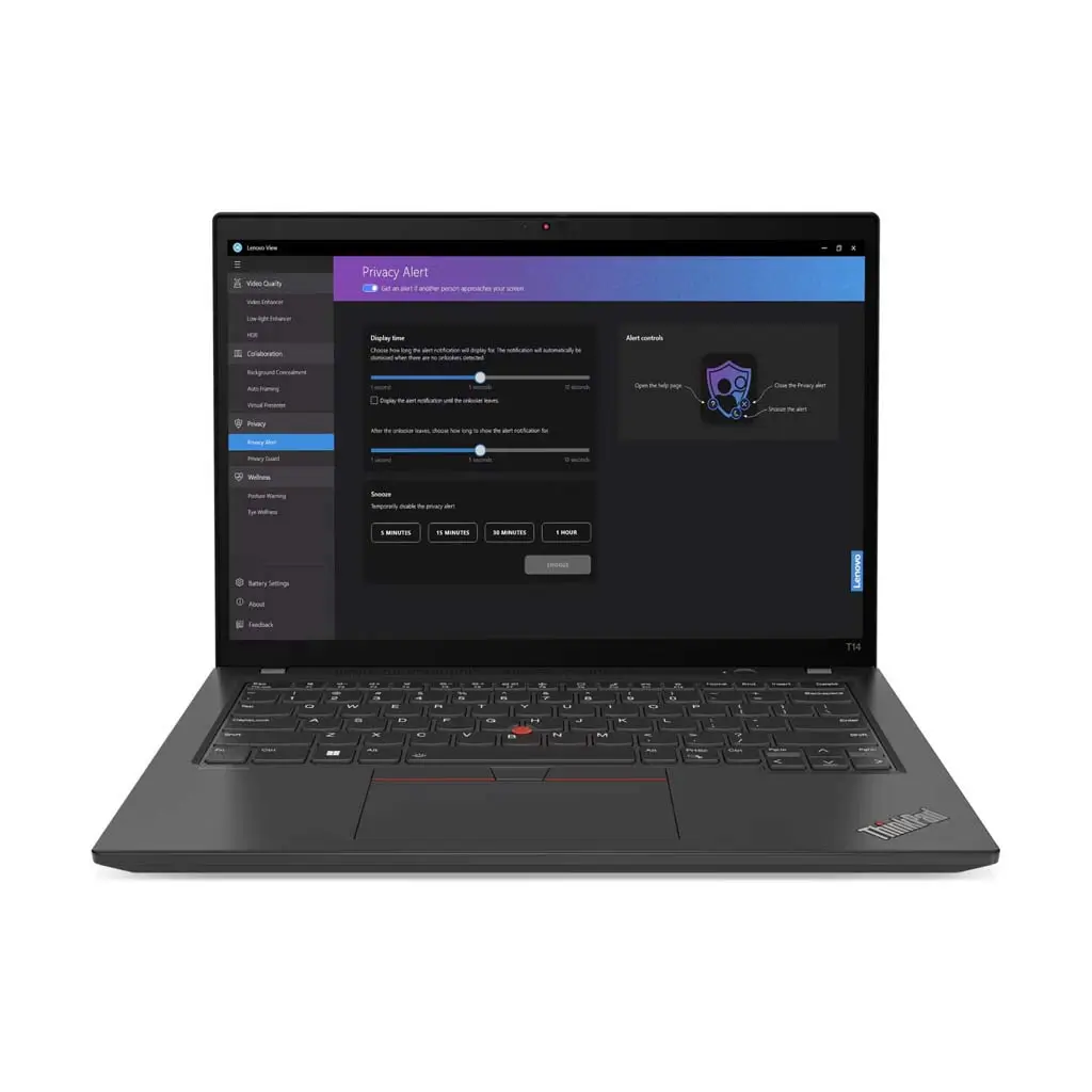 Lenovo ThinkPad T14 Gen 4 Laptop, Intel Core i5‑1345U, 16GB RAM, 512GB SSD, 14-inch WUXGA IPS Touch Display, Backlit Keyboard, Windows 11 Pro, Thunder Black | 21HDS37000