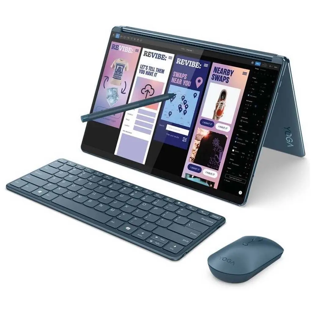 Lenovo Yoga Book 9i 13IMU9 2-in-1 Laptop, Core Ultra 7 155U, 16GB RAM, 1TB SSD, Dual 13.3" 2.8K OLED Touch Displays, Windows 11 Home, Tidal Teal | 83FF0000US - Image 2