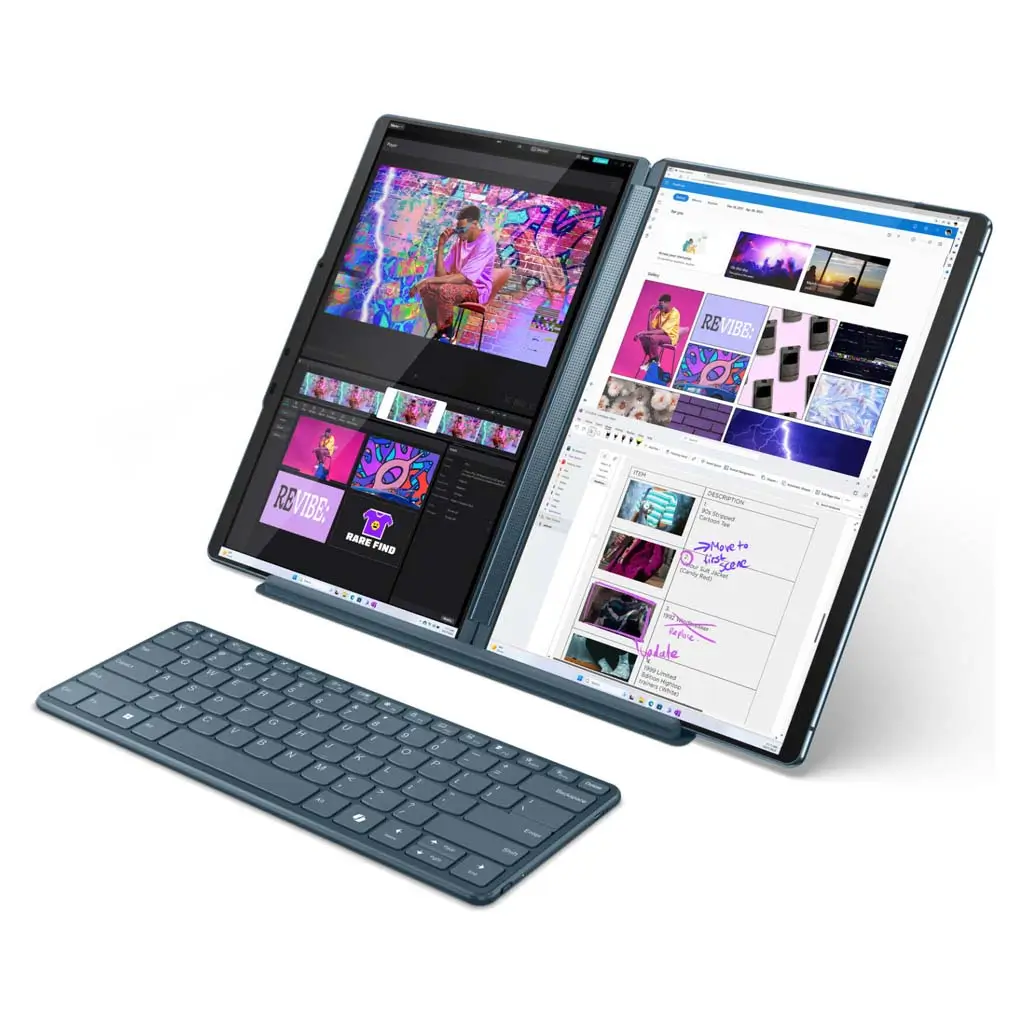 Lenovo Yoga Book 9i 13IMU9 2-in-1 Laptop, Core Ultra 7 155U, 16GB RAM, 1TB SSD, Dual 13.3" 2.8K OLED Touch Displays, Windows 11 Home, Tidal Teal | 83FF0000US - Image 3