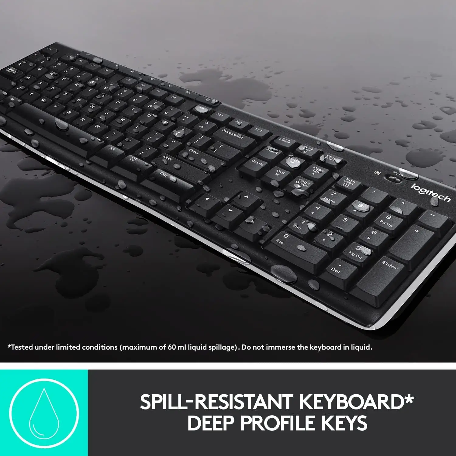 Logitech MK270 Wireless Keyboard & Mouse Combo – 2.4 GHz, Compact Design, 8 Multimedia Keys, 2-Year Battery Life, English/Arabic Layout – Great for PC and Laptop Gaming - Image 5