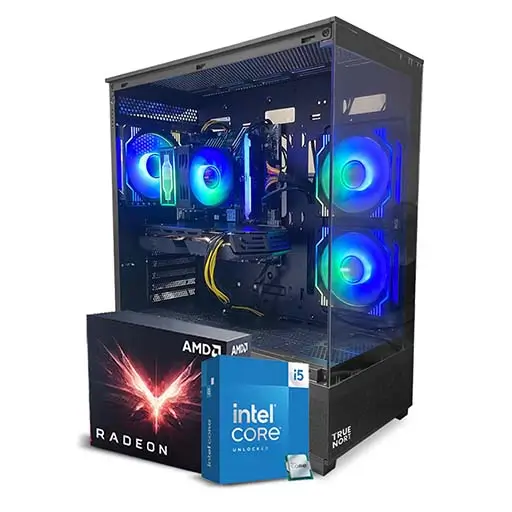 Nova Gaming PC, Core i5-11400F, RX580 8GB Graphics Card, 8GB RAM, 256GB SSD, 1TB HDD, Windows 11 Pro, Wi-Fi + BT With Black Case
