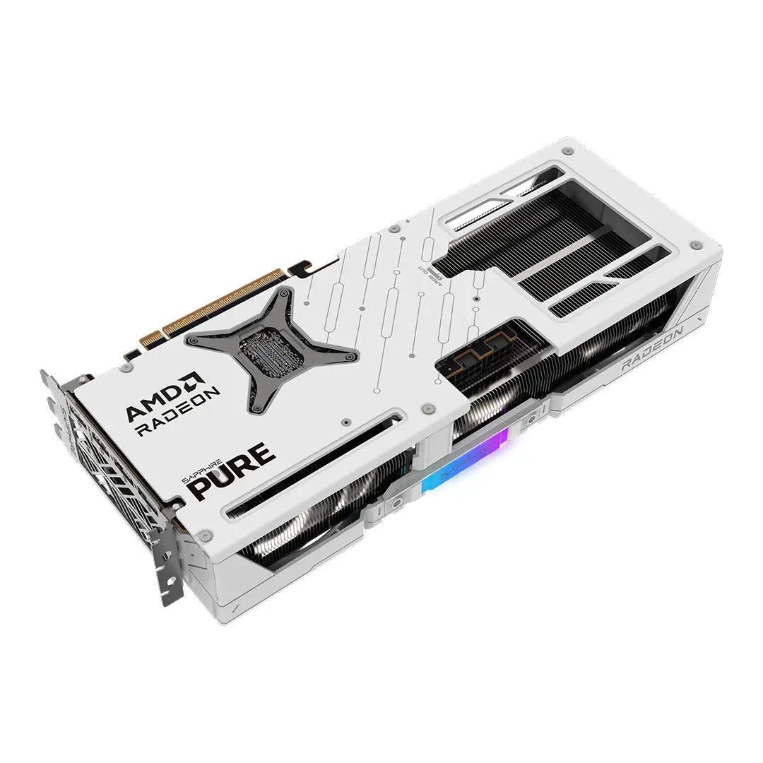 Sapphire Pure AMD Radeon RX 9070 XT Gaming OC White Edition with 16GB GDDR6 Graphics Card, 3010 MHz Boost Clock, 256-bit, 4096 Stream Processors, 20 Gbps Memory Clock, HDMI 2xDP, AMD RDNA 4 Architecture, PCIE 5.0 - Image 6