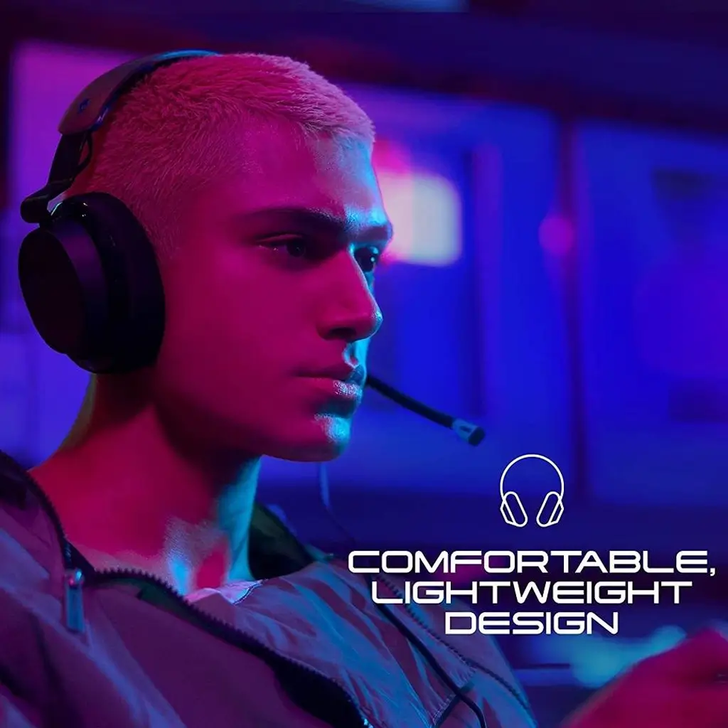 Skullcandy SLYR Pro Wired Over-Ear Gaming Headset, 50mm Dynamic Divers, Soft Earpads, Clear Voice Smart Mic, ESP Tunes, Blue | S6SPY-P003 - Image 3