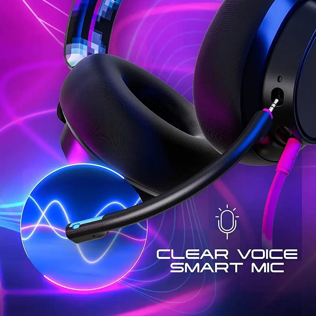 Skullcandy SLYR Pro Wired Over-Ear Gaming Headset, 50mm Dynamic Divers, Soft Earpads, Clear Voice Smart Mic, ESP Tunes, Blue | S6SPY-P003 - Image 5
