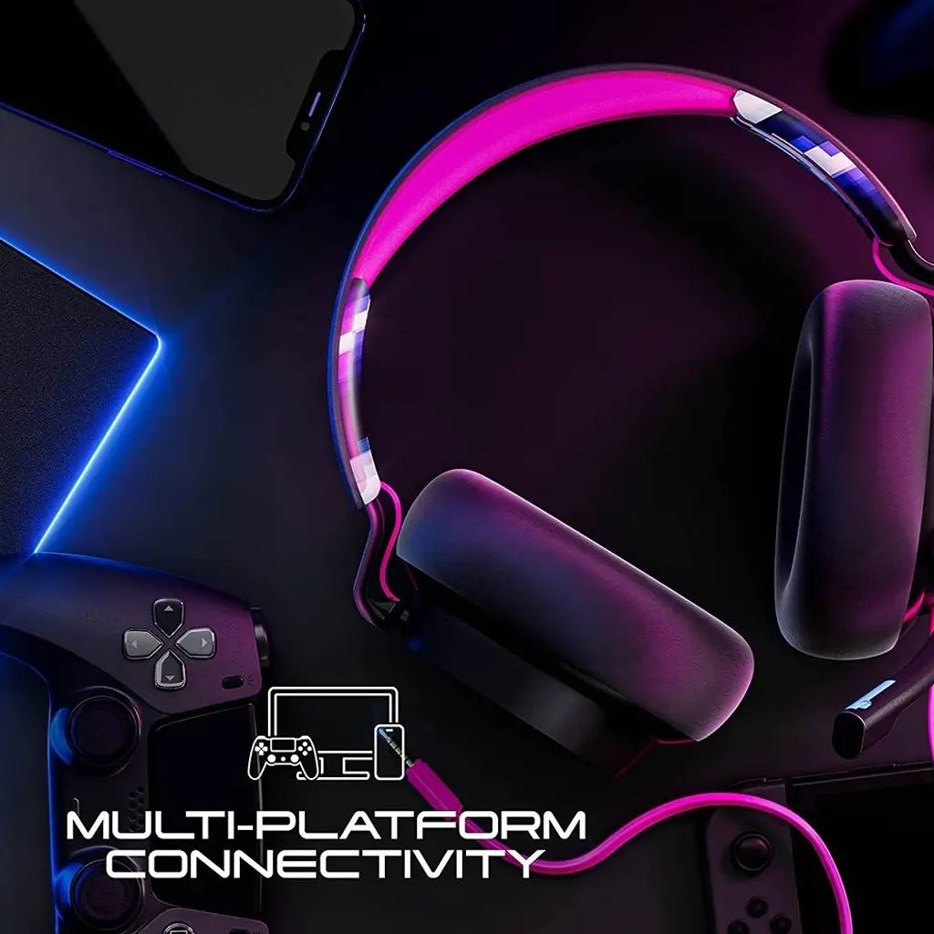 Skullcandy SLYR Pro Wired Over-Ear Gaming Headset, 50mm Dynamic Divers, Soft Earpads, Clear Voice Smart Mic, ESP Tunes, Blue | S6SPY-P003 - Image 6