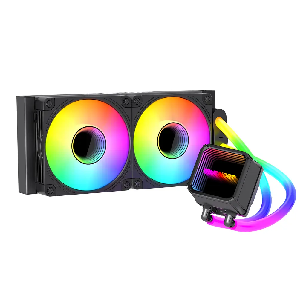 TrueNort 240I RGB AIO Liquid CPU Cooler, 240mm Radiator with Multi Layer Light Effect Display, Dual Pre-Installed RGB Fans, Hydraulic Bearings Type, Intel/AMD Support | TN-240I - Image 3