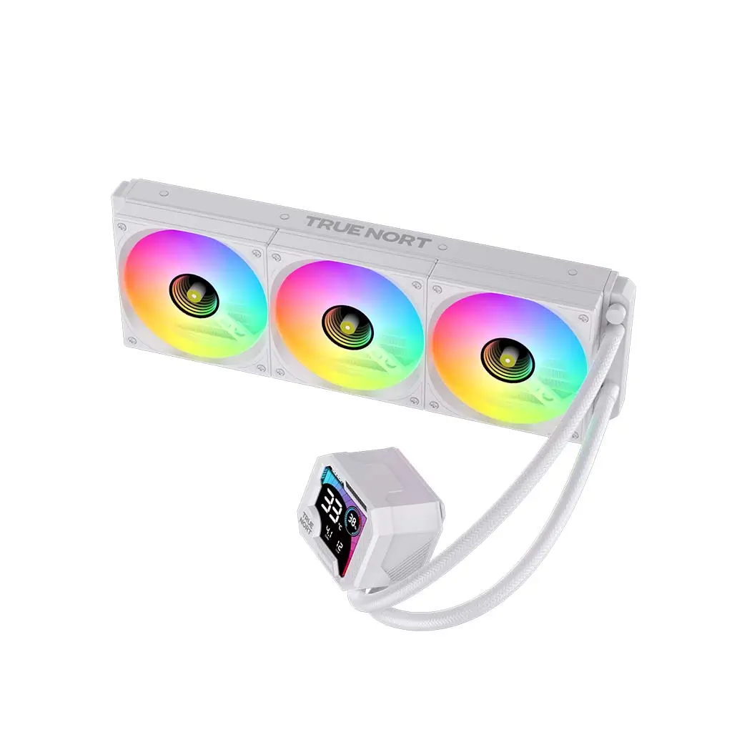 True Nort 360A ARGB CPU Liquid Cooler, 360mm Radiator with Segment Display, Triple ARGB Fans & High-Perfromance Pump Head, Intel/AMD CPU Socket Support - Image 4