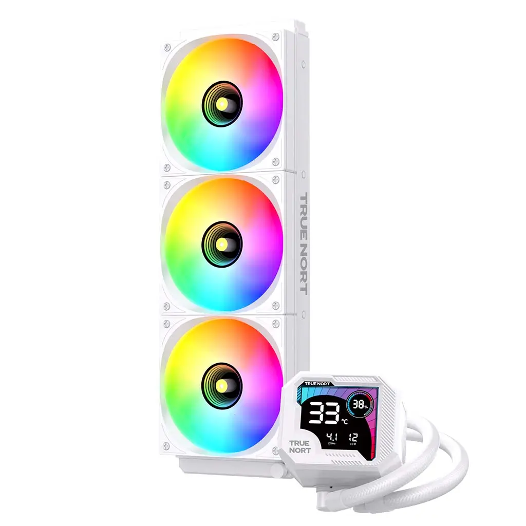 True Nort 360A ARGB CPU Liquid Cooler, 360mm Radiator with Segment Display, Triple ARGB Fans & High-Perfromance Pump Head, Intel/AMD CPU Socket Support - Image 5