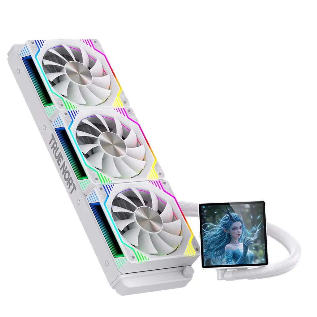 True Nort 360D Advanced CPU Liquid Cooler, 360mm Radiator with DIY Display Screen, Triple ARGB Fans & High-Perfromance Pump, Universel Socket Support - Image 4