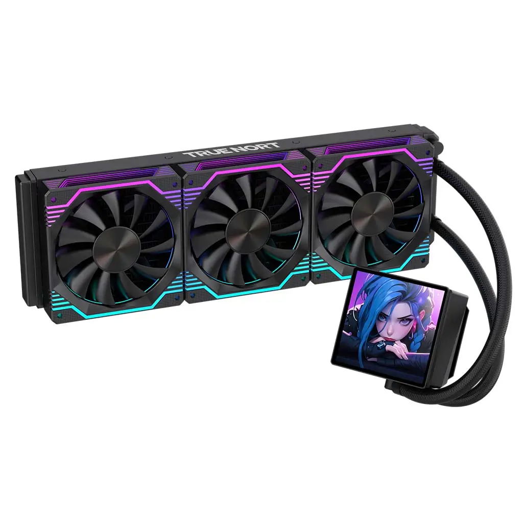 True Nort 360D Advanced CPU Liquid Cooler, 360mm Radiator with DIY Display Screen, Triple ARGB Fans & High-Perfromance Pump, Universel Socket Support - Image 7