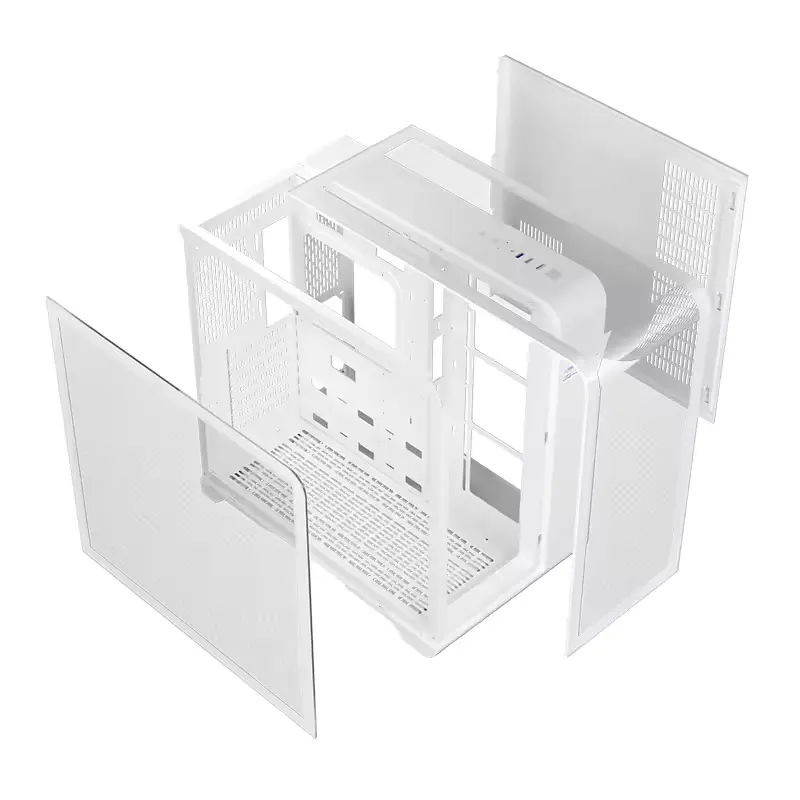 True Nort ATX/ITX Gaming PC Desktop Computer Case White with Double Tempered Glass Panels with 4 ARGB  Fan Support - Image 4