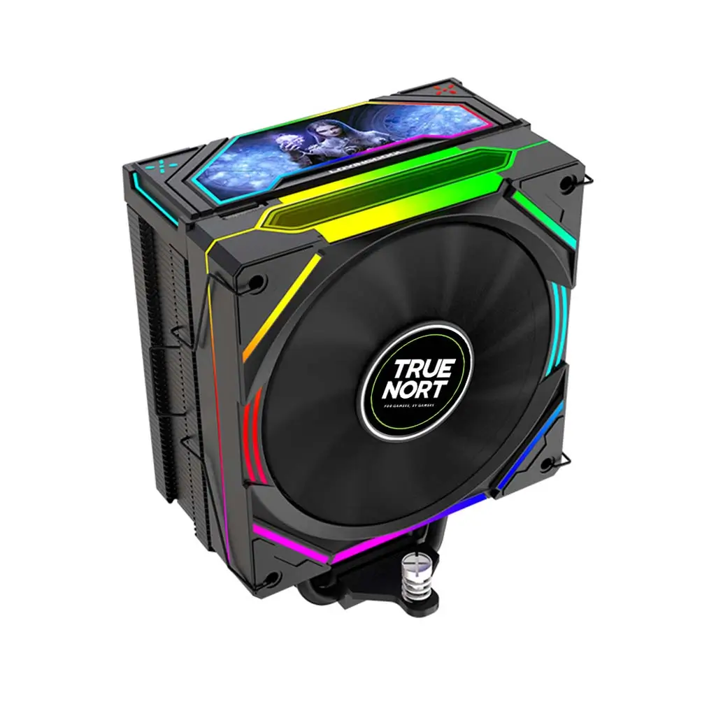 True Nort J120 Tower CPU Air Cooler, 4 Heat-Pipes, 120mm PWM/ARGB Fan, Universal Intel & AMD Support | J120