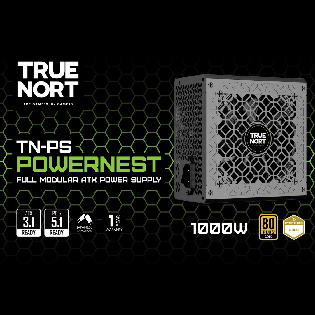 TrueNort 1000W PSU 80 Plus Gold Full Modular Power Supply ATX 3.1, PCIe 5.1, Efficient and Silent Performance Gaming Power Supply Compact 150mm Size, Black - Image 5