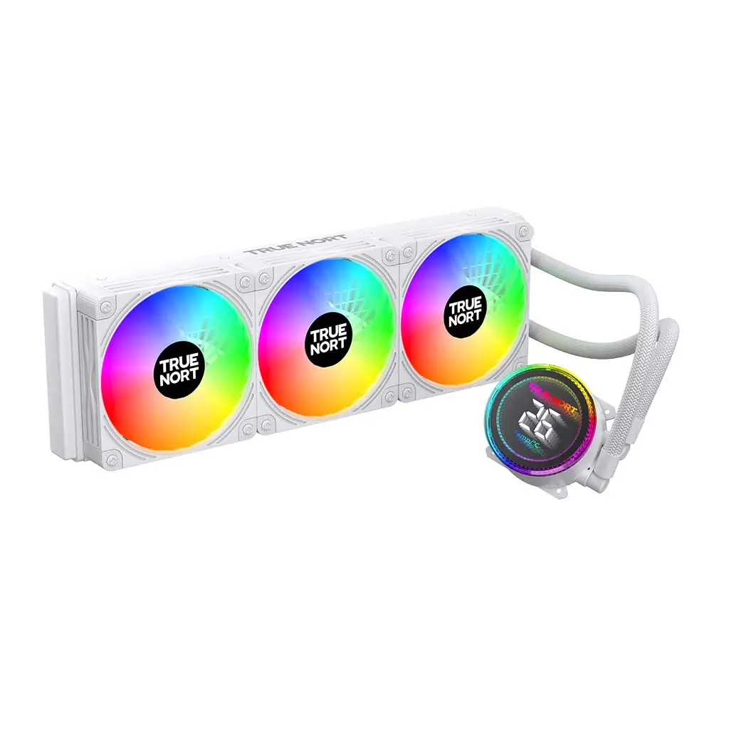 TrueNort 360Z ARGB AIO Liquid CPU Cooler, 360mm Radiator, Infinity Temperature Display With Pump, Triple ARGB Fans, Hydraulic Bearings Type, Intel/AMD CPU Socket Support | TN-360Z - Image 3