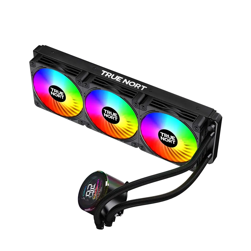 TrueNort 360Z ARGB AIO Liquid CPU Cooler, 360mm Radiator, Infinity Temperature Display With Pump, Triple ARGB Fans, Hydraulic Bearings Type, Intel/AMD CPU Socket Support | TN-360Z - Image 4