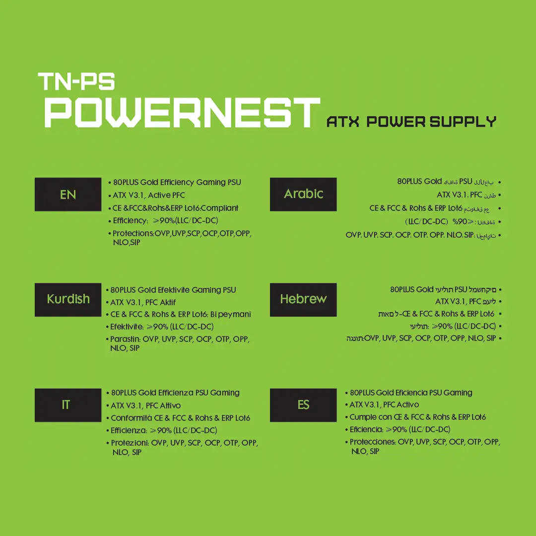 TrueNort 650W PSU 80 Plus Bronze ATX Power Supply 12V with Japanese Capacitors Reliable, Efficient and Silent Performance Gaming Power Supply Compact 150mm Size, Black - Image 10