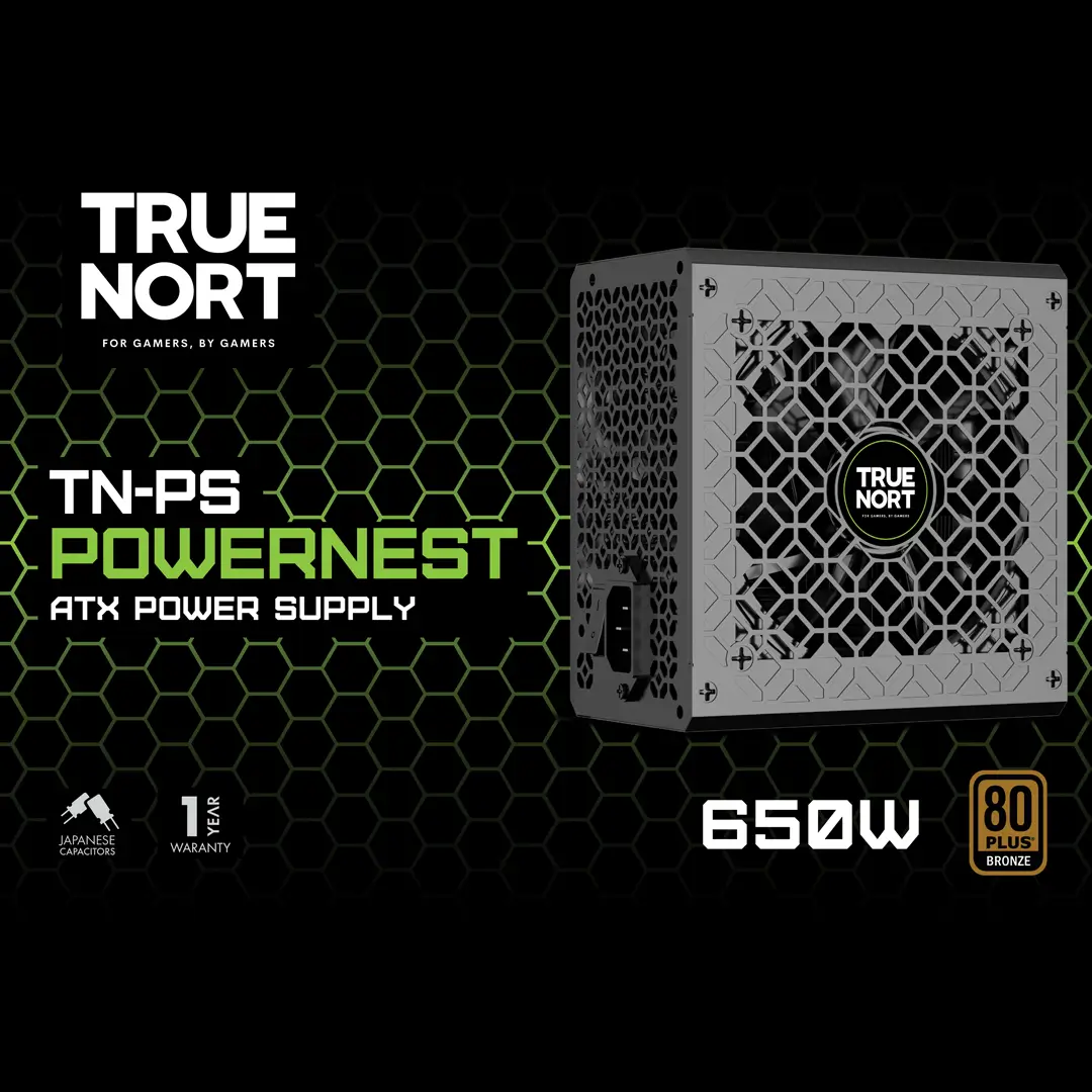 TrueNort 650W PSU 80 Plus Bronze ATX Power Supply 12V with Japanese Capacitors Reliable, Efficient and Silent Performance Gaming Power Supply Compact 150mm Size, Black - Image 5
