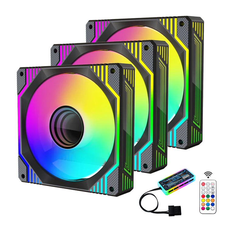 TrueNort Pc Case Fan 120mm RGB 6Pin 12V 3W Black, Single Fan - Image 4