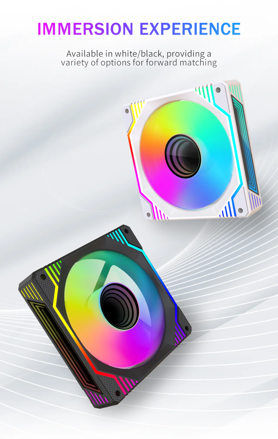 TrueNort Pc Case Fan 120mm RGB 6Pin 12V 3W Black, Single Fan - Image 8